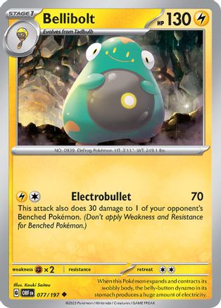 Bellibolt (77) Reverse Holofoil - Obsidian Flames
