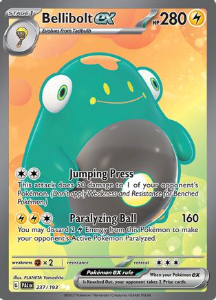 Bellibolt ex (Full Art) (237) Holofoil - Paldea Evolved
