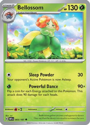 Bellossom (3) Reverse Holofoil - Obsidian Flames
