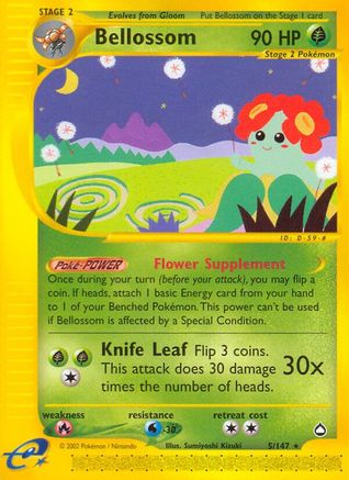 Bellossom (5) Reverse Holofoil - Aquapolis