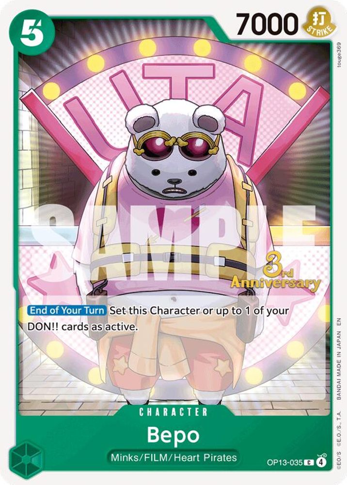 Bepo (OP13-035) 3rd Anniversary Tournament Cards