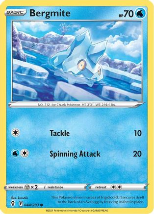 Bergmite (44) Reverse Holofoil - Evolving Skies
