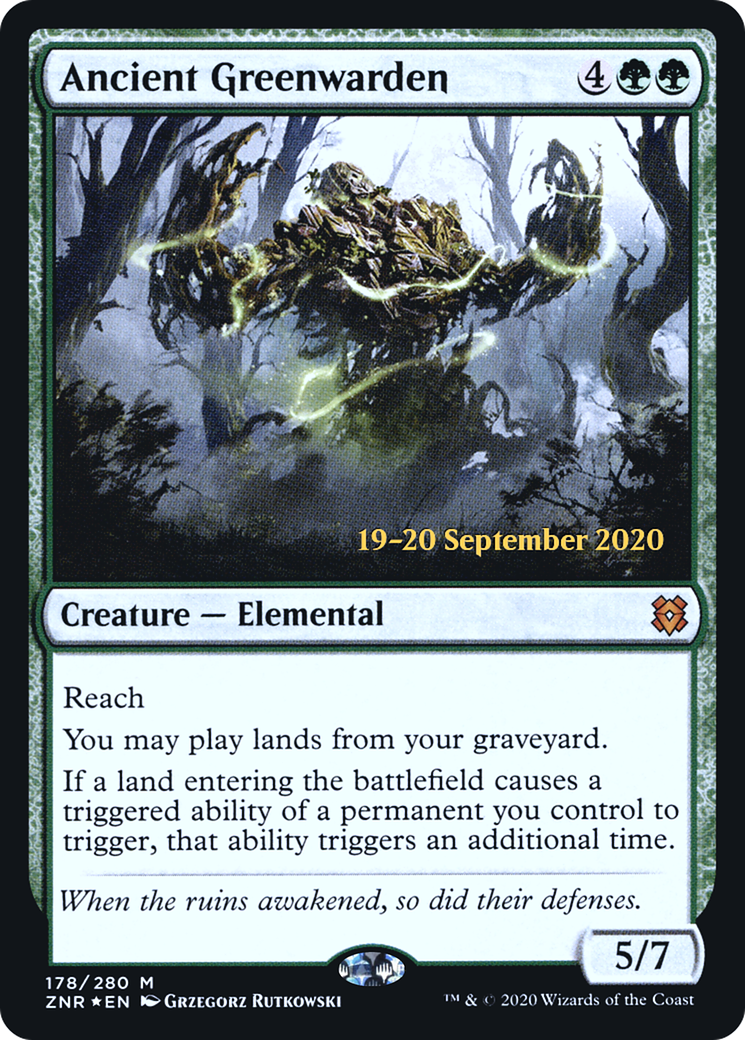 Ancient Greenwarden [Zendikar Rising Prerelease Promos] | Silver Goblin