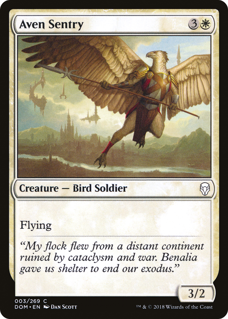 Aven Sentry [Dominaria] Foil