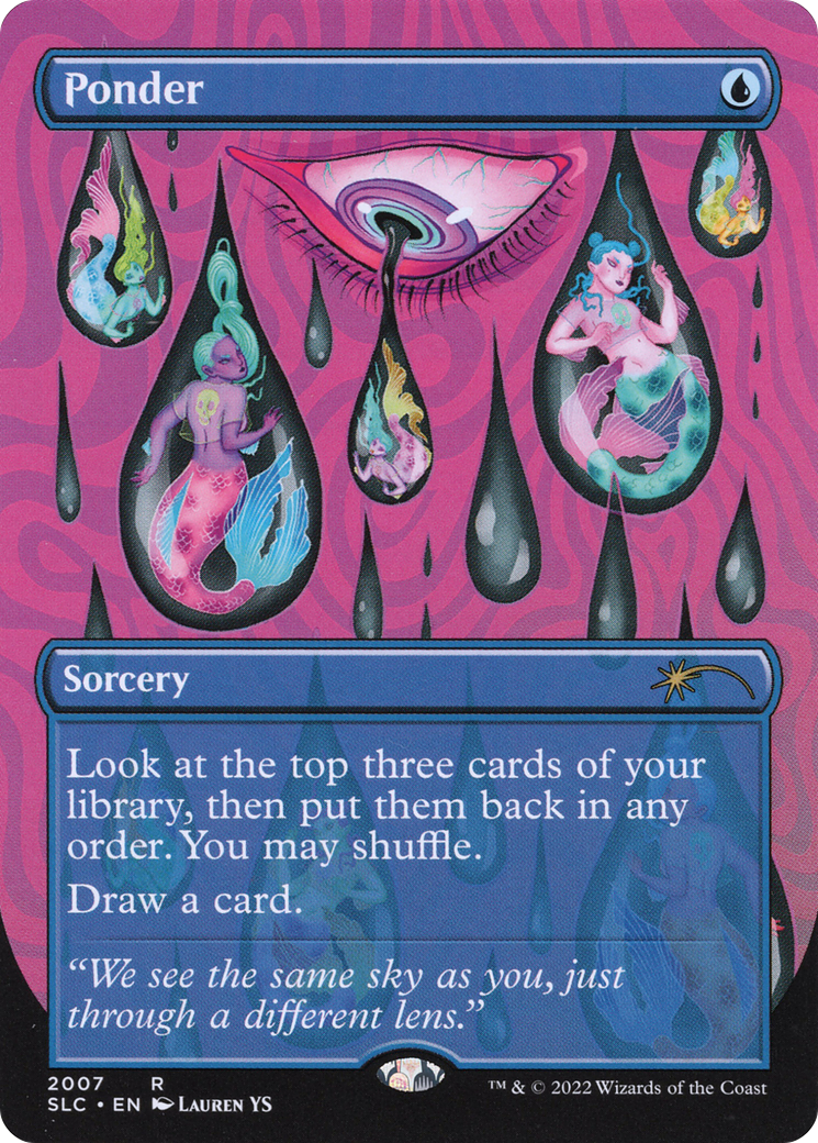 Ponder (Borderless) [Secret Lair 30th Anniversary Countdown Kit] Foil
