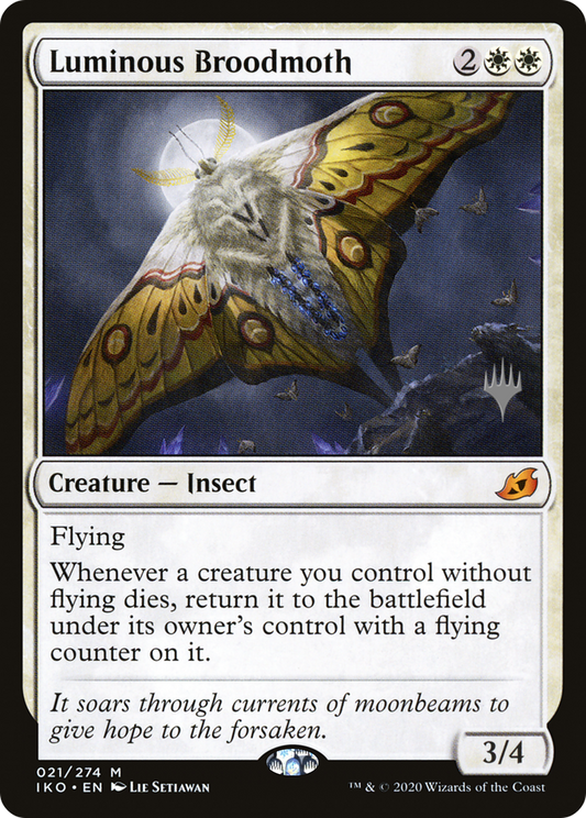 Luminous Broodmoth (Promo Pack) [Ikoria: Lair of Behemoths Promos] Foil