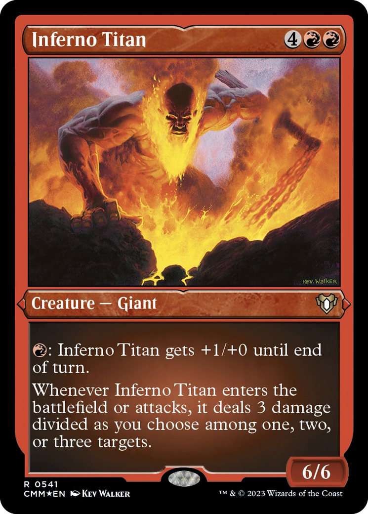 Inferno Titan (Foil Etched) [Commander Masters] | Silver Goblin