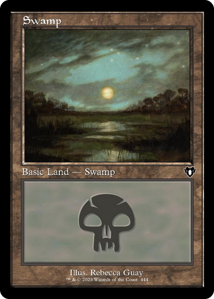 Swamp (444) (Retro) [Commander Masters] | Silver Goblin