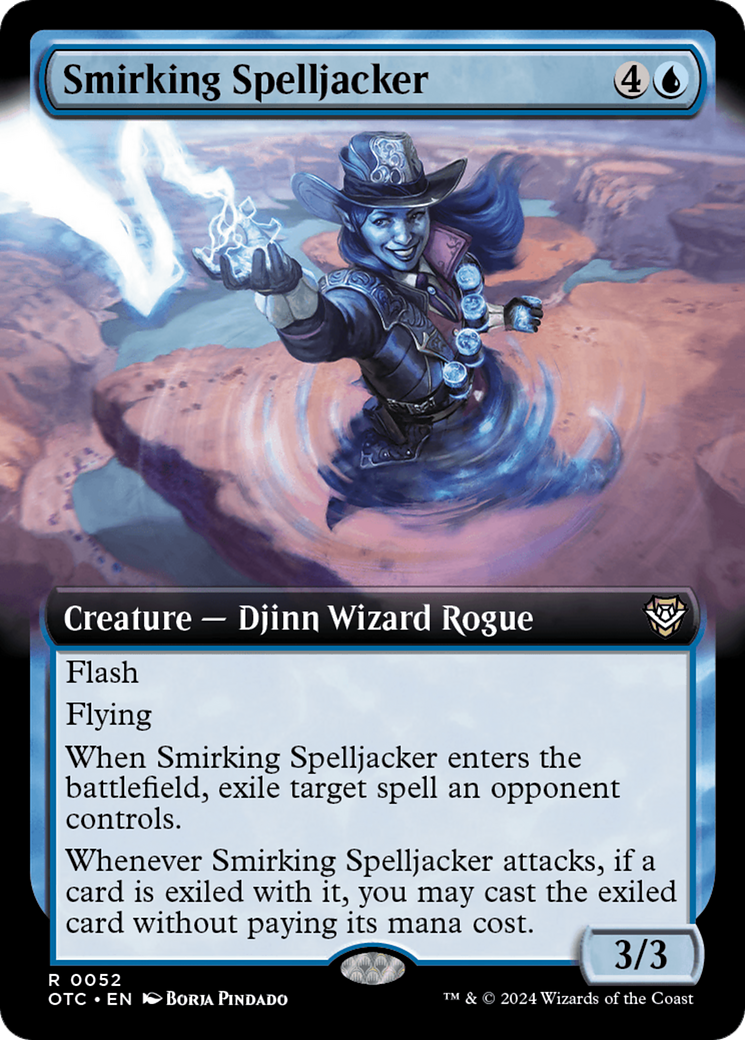 Smirking Spelljacker (Extended Art) (052) - Outlaws of Thunder Junction Commander