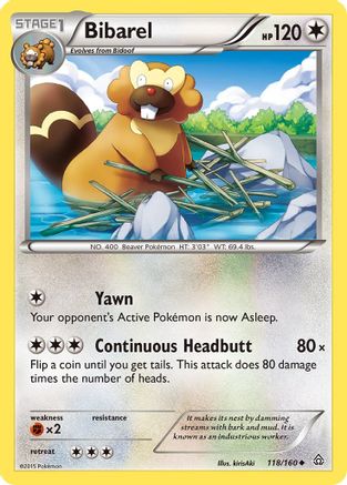 Bibarel (118) Reverse Holofoil - Primal Clash