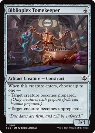 Biblioplex Tomekeeper (247) Foil - Secrets of Strixhaven