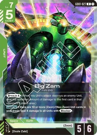 Big Zam (GD01-027) Holofoil - Newtype Rising