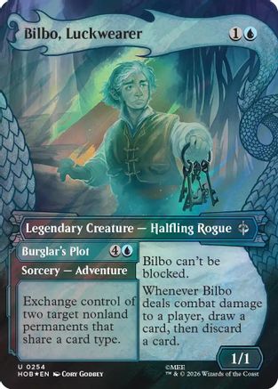 Bilbo, Luckwearer // Burglar's Plot (Showcase) (254) Surge Foil - The Hobbit
