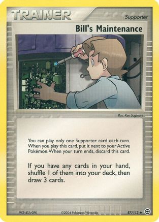 Bill's Maintenance (87) Reverse Holofoil - FireRed & LeafGreen