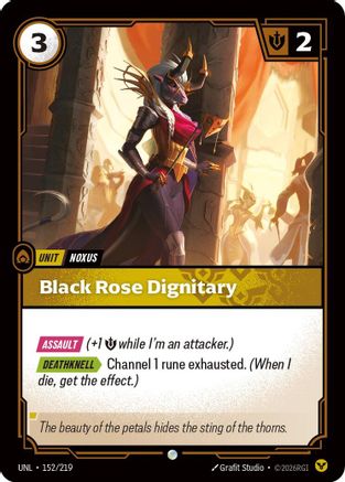 Black Rose Dignitary (152) Foil - Unleashed