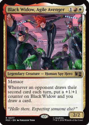 Black Widow, Agile Avenger (077) Foil - Commander: Marvel Super Heroes