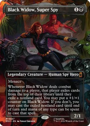 Black Widow, Super Spy (Borderless) (347) Foil - Marvel Super Heroes
