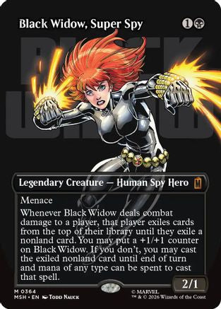 Black Widow, Super Spy (Borderless Logo) (364) Foil - Marvel Super Heroes