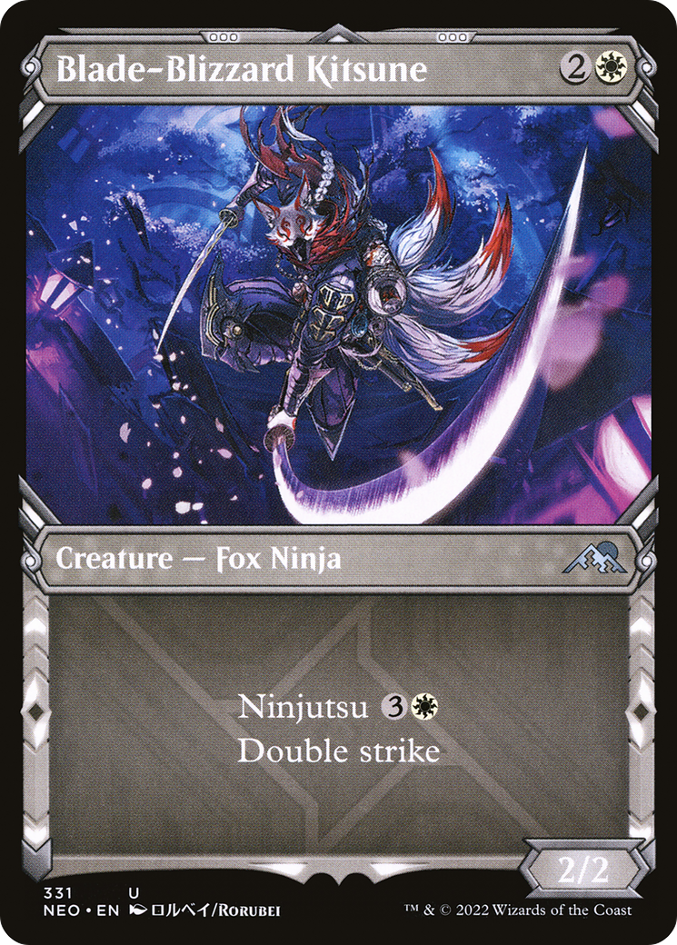 Blade-Blizzard Kitsune (Showcase) (331) - Kamigawa: Neon Dynasty Foil