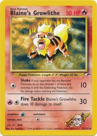 Blaine's Growlithe (35) (Unlimited) - Gym Heroes