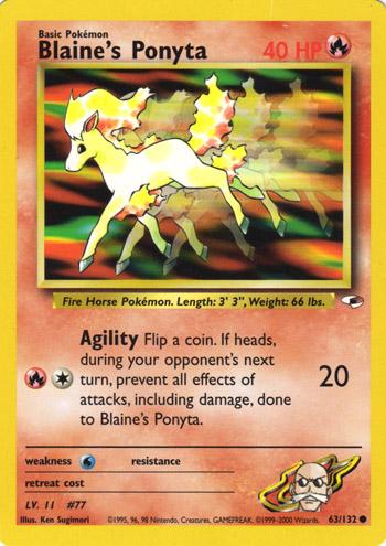 Blaine's Ponyta (63) (Unlimited) - Gym Heroes