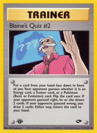 Blaine's Quiz #2 (111) (1st Edition) - Gym Challenge