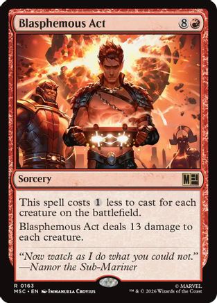 Blasphemous Act (163) Surge Foil - Commander: Marvel Super Heroes