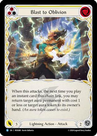 Blast to Oblivion (Yellow) (ROS080) Rainbow Foil - Rosetta