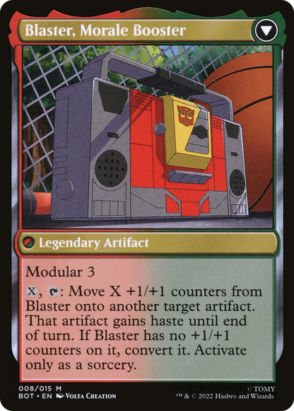 Blaster, Combat DJ // Blaster, Morale Booster (008) Foil - Transformers