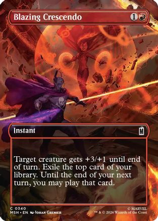 Blazing Crescendo (Borderless) (340) Foil - Marvel Super Heroes