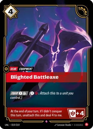 Blighted Battleaxe (019) Foil - Unleashed