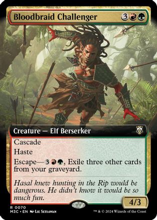 Bloodbraid Challenger (Extended Art) (070) Ripple Foil - Commander: Modern Horizons 3