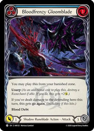 Bloodfrenzy Gloomblade (Blue) (IAR125) Rainbow Foil - Usurp the Shadow Throne