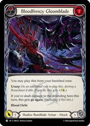 Bloodfrenzy Gloomblade (Red) (IAR123) Rainbow Foil - Usurp the Shadow Throne