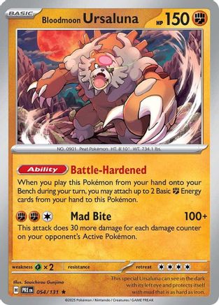 Bloodmoon Ursaluna (54) Reverse Holofoil - Prismatic Evolutions