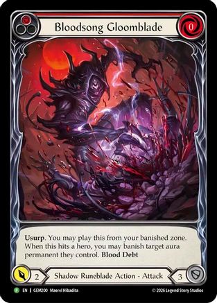 Bloodsong Gloomblade (Micro Text) (GEM200) - GEM Pack