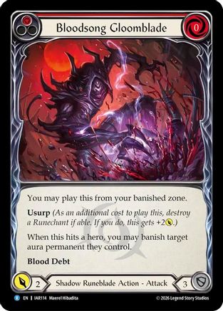 Bloodsong Gloomblade (IAR114) Rainbow Foil - Usurp the Shadow Throne