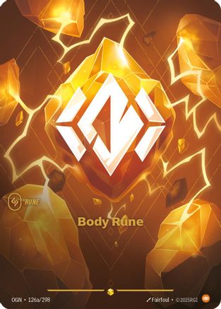 Body Rune (Alternate Art) (126a) Foil - Origins