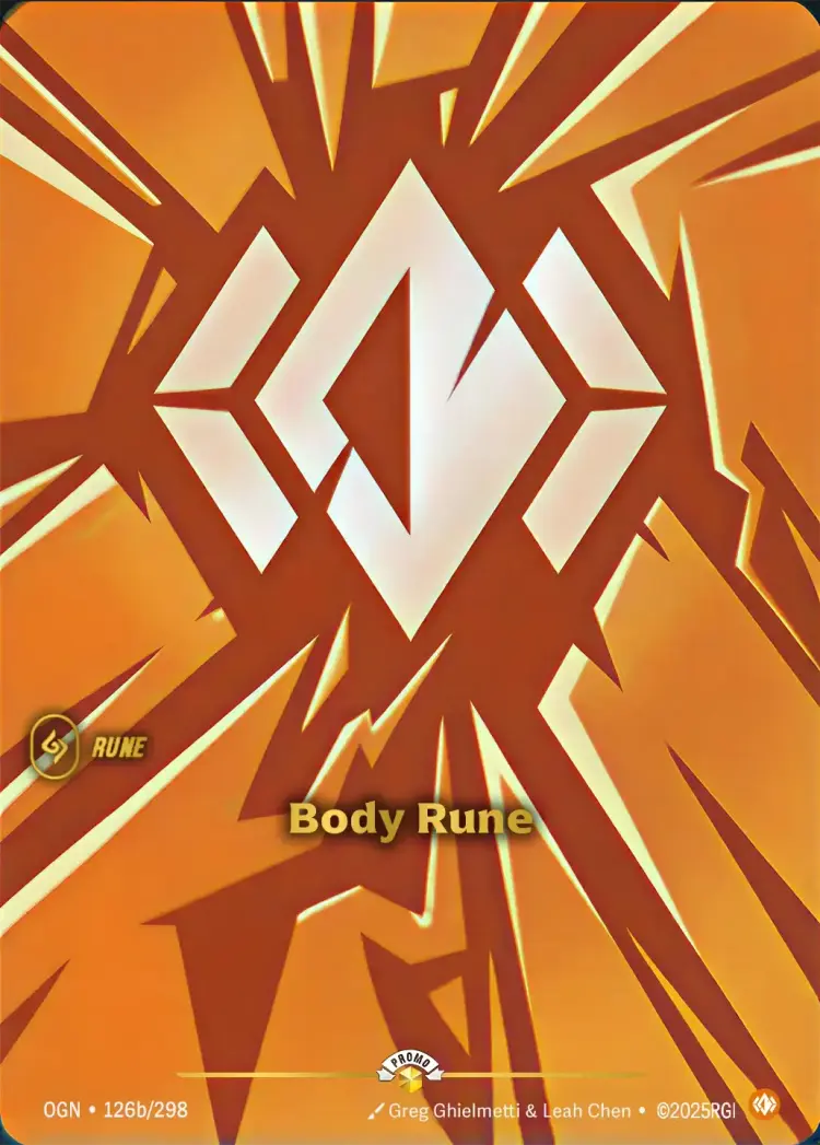 Body Rune (OGN) (126b) Foil - Riftbound Promotional Cards