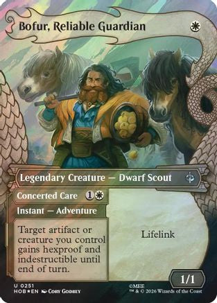 Bofur, Reliable Guardian // Concerted Care (Showcase) (251) Surge Foil - The Hobbit