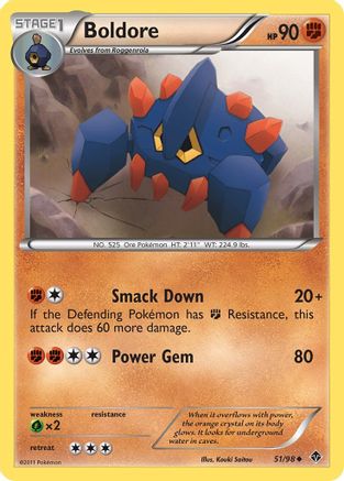 Boldore (51) Reverse Holofoil - Emerging Powers