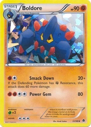 Boldore (Cracked Ice Holo) (Blister Exclusive) (51) Holofoil - Emerging Powers