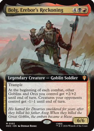 Bolg, Erebor's Reckoning (Extended Art) (102) Foil - The Hobbit: Eternal-Legal