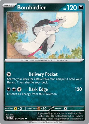 Bombirdier (147) Reverse Holofoil - Paldea Evolved