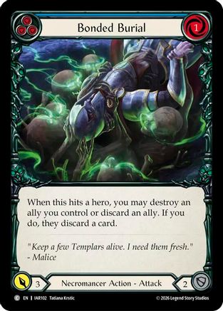 Bonded Burial (Blue) (IAR102) Rainbow Foil - Usurp the Shadow Throne