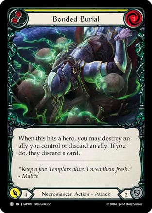 Bonded Burial (Yellow) (IAR101) Rainbow Foil - Usurp the Shadow Throne