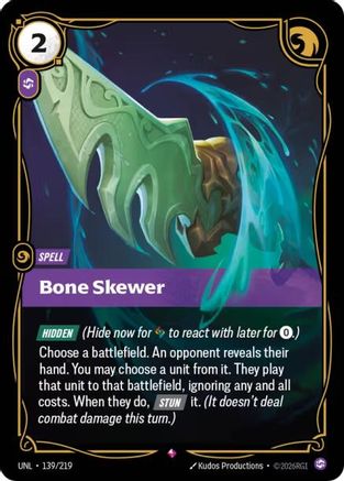 Bone Skewer (139) Foil - Unleashed