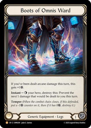 Boots of Omnis Ward (OMN204) Rainbow Foil - Omens of the Third Age