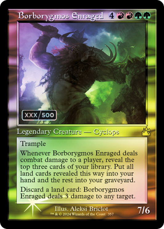 Borborygmos Enraged (Retro) (Serial Numbered) (357) Foil - Ravnica Remastered