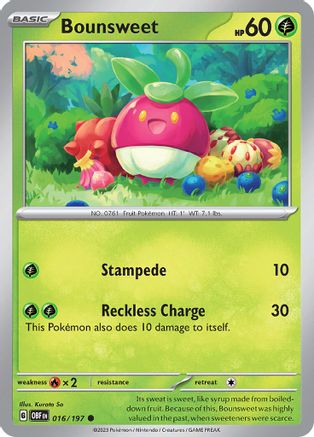 Bounsweet (16) - Obsidian Flames